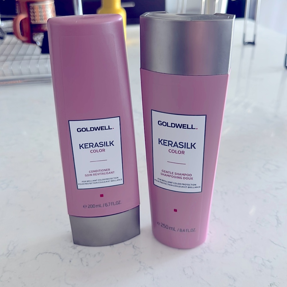 GOLDWELL: KERASILK COLOR Shampoo & Conditioner Set.